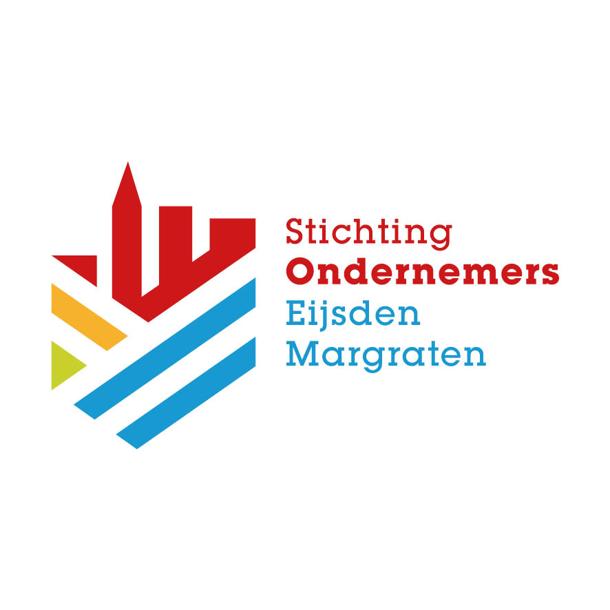 logo stichting ondernemers Eijsden-Margraten in de kleuren rood, oranje, groen en blauw